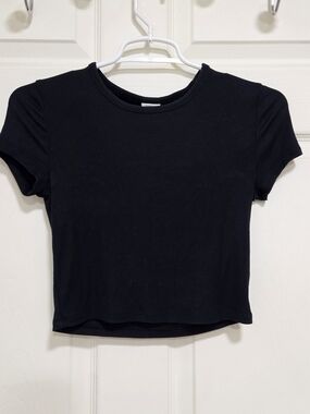 Sunday Best Black Cropped Crew Tee